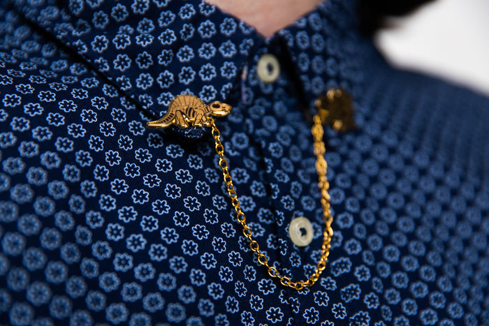 The Ten Minute Power Hour - "Dinos" Enamel Pin Collar Clips