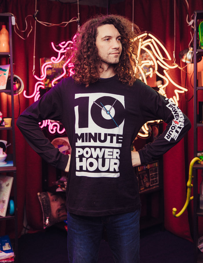 The Ten Minute Power Hour Long Sleeve Tee - Black Variant