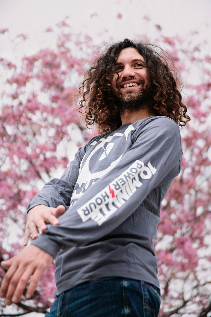 The Ten Minute Power Hour Long Sleeve Tee - Grey Variant