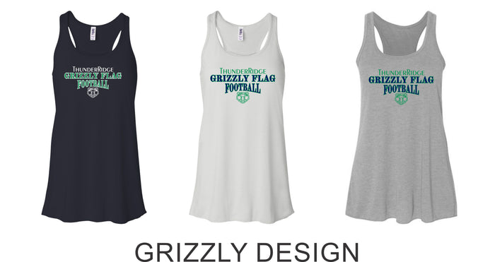 Thunder Ridge Flag Football Ladies Flowy Tank- 3 Colors -5 Designs