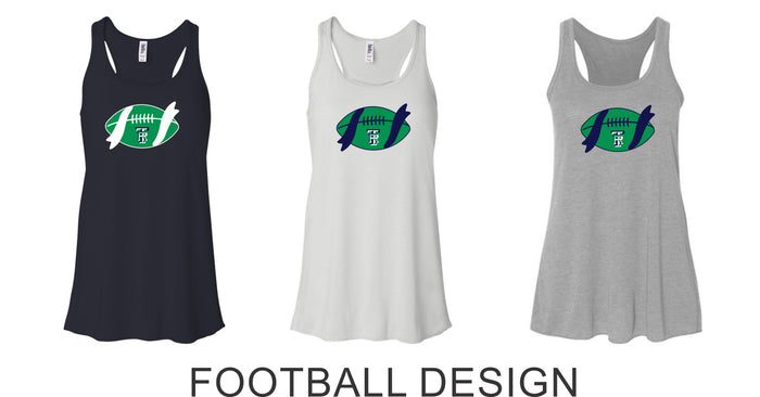 Thunder Ridge Flag Football Ladies Flowy Tank- 3 Colors -5 Designs