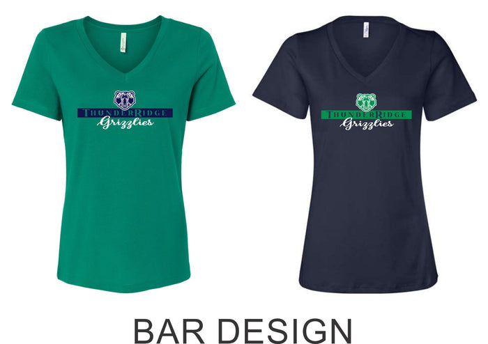 Thunder Ridge Flag Football Ladies V-Neck Tee- 5 Designs