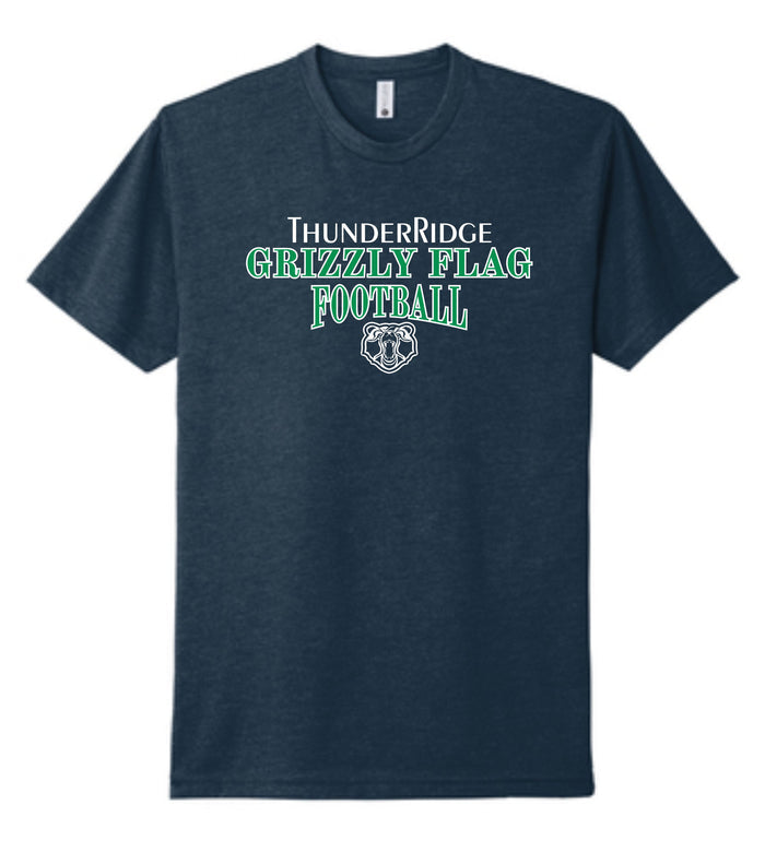 Thunder Ridge Flag Football Next Level Tee- GRIZZLY Design