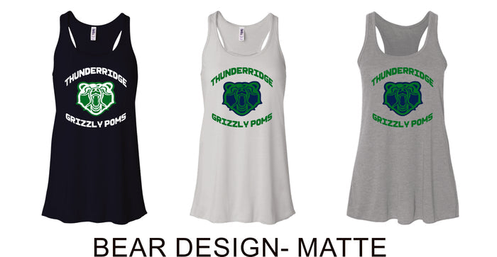 Thunder Ridge Poms  Ladies Flowy Tank- 3 Colors