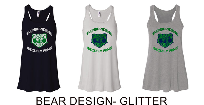 Thunder Ridge Poms  Ladies Flowy Tank- 3 Colors