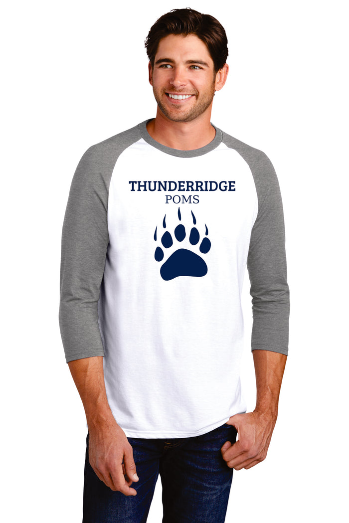 Thunder Ridge Poms Ladies or Unisex Raglan Tee- 2 Colors