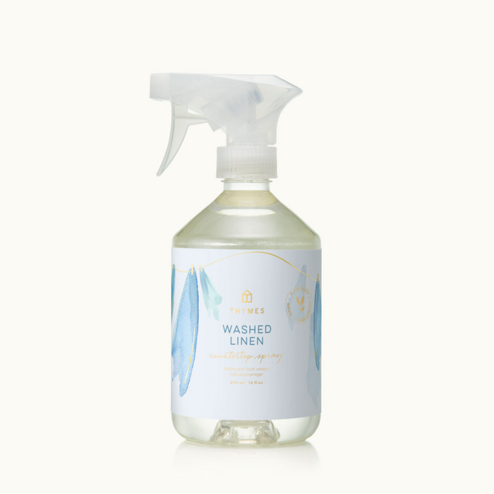 Thymes Counter Spray - Multiple Scents Home Care in Washed Linen at Wrapsody