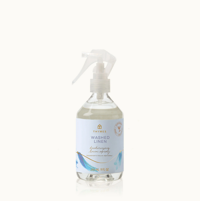 Thymes Deodorizing Linen Spray - Multiple Scents Home Care in Washed Linen at Wrapsody