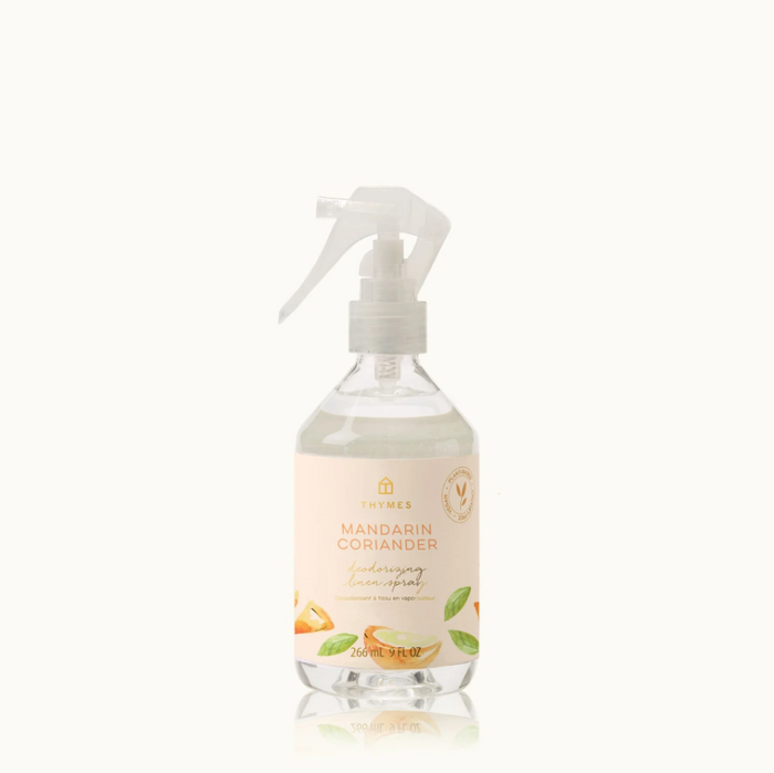 Thymes Deodorizing Linen Spray - Multiple Scents Home Care in Mandarin Coriander at Wrapsody