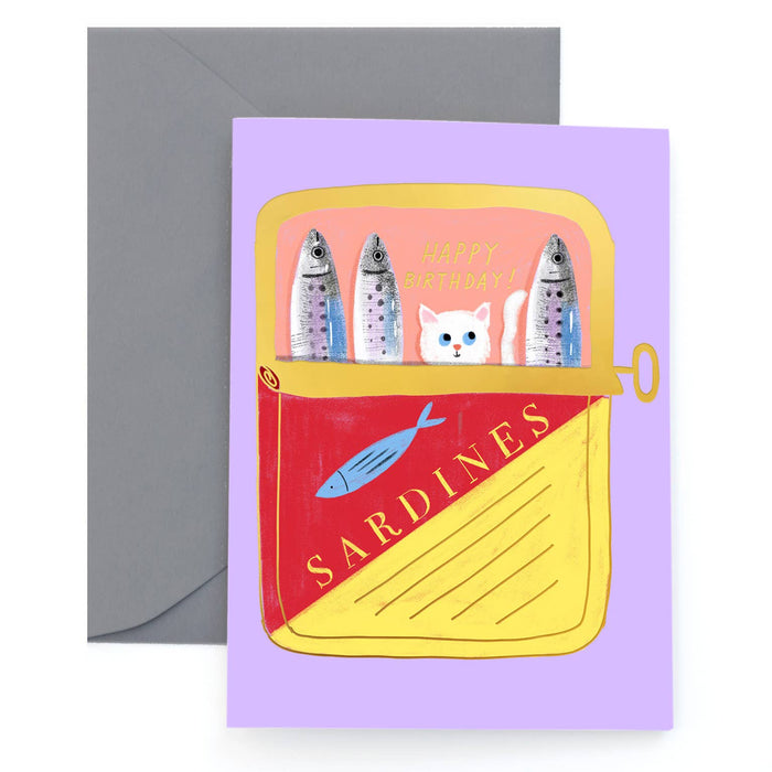 TINNED FISH - Birthday Card -  by Carlyle Avenue