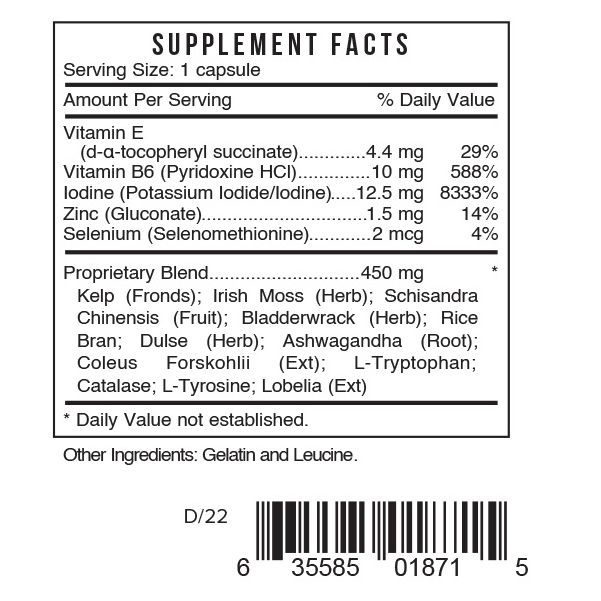 TMI Supplement Facts