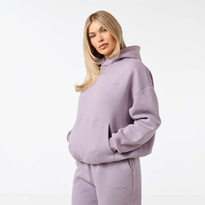 Tonal Core Logo Hoodie | Dusty Mauve