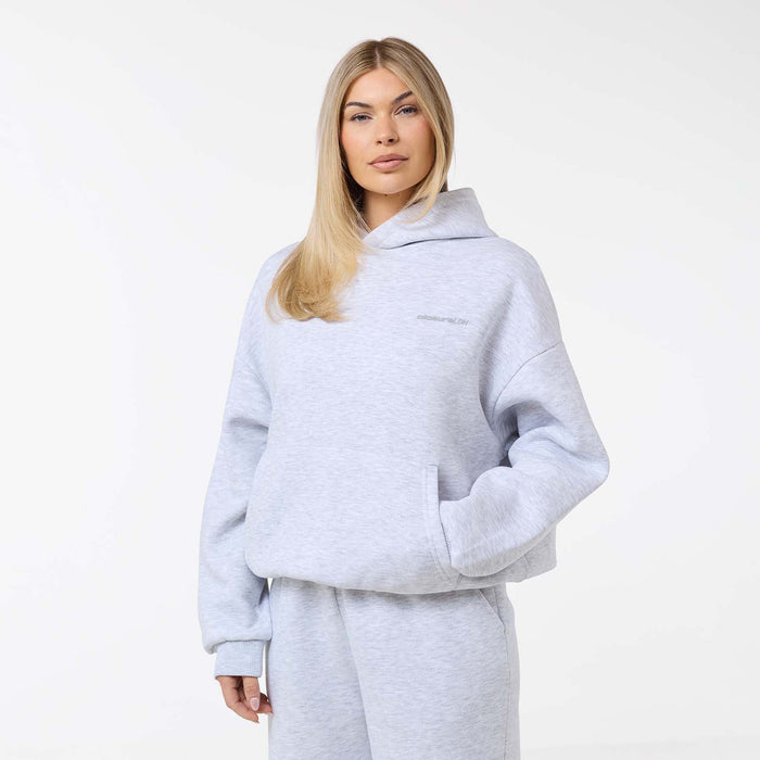 Tonal Core Logo Hoodie | Grey Marl