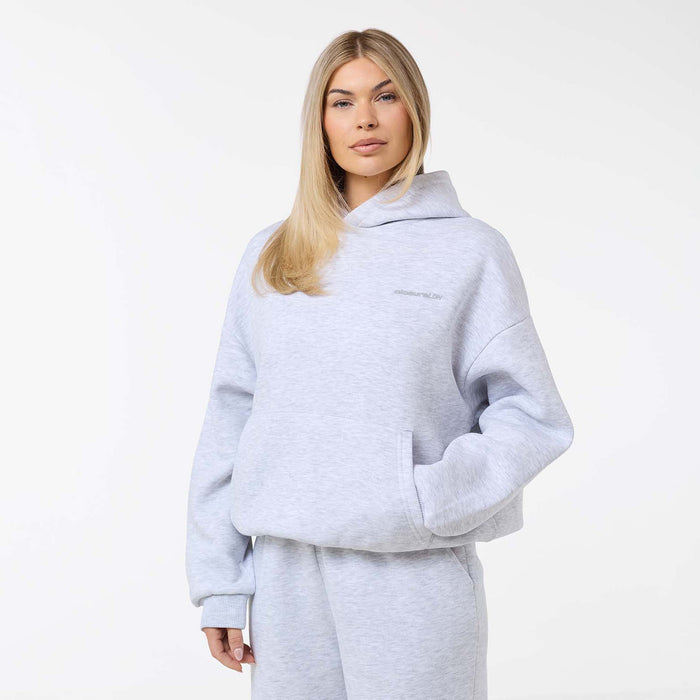 Tonal Core Logo Hoodie | Grey Marl