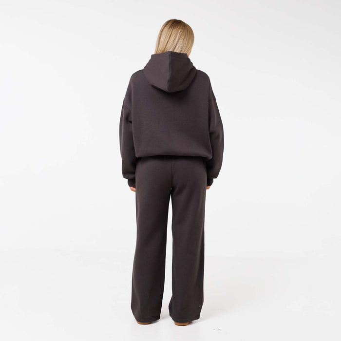 Tonal Core Logo Open Hem Jogger | Espresso