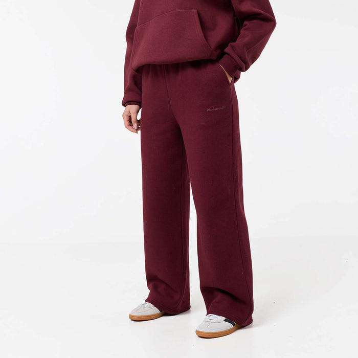 Tonal Core Logo Open Hem Tracksuit | Burgundy