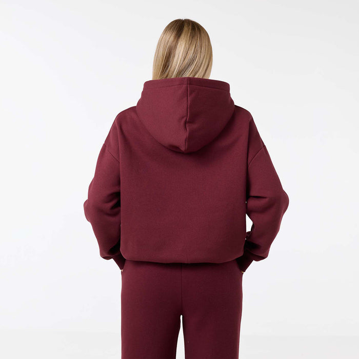 Tonal Core Logo Open Hem Tracksuit | Burgundy