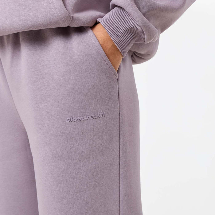 Tonal Core Logo Open Hem Tracksuit | Dusty Mauve