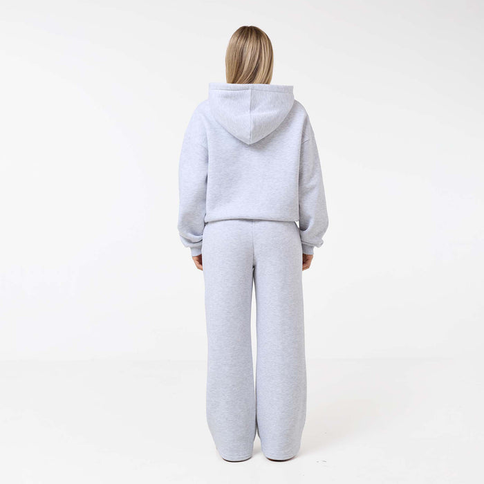 Tonal Core Logo Zip Open Hem Tracksuit  | Grey Marl
