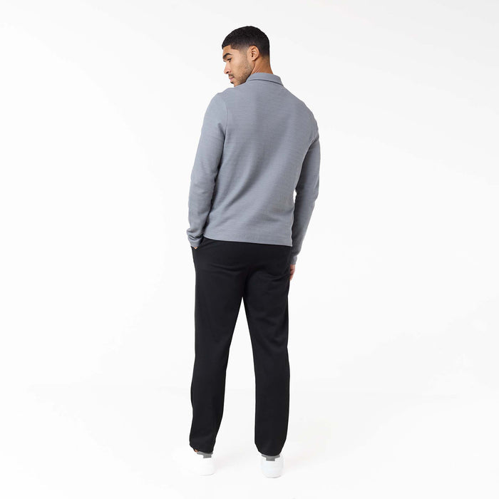 Tonal Knit Zip Overshirt | Mid Grey