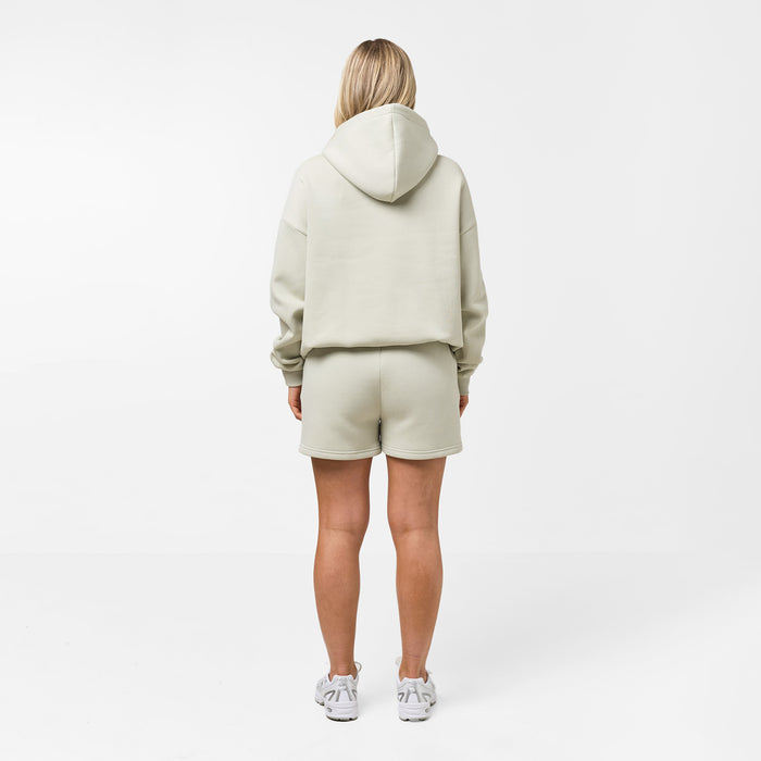 Tonal Script Hood Twinset | Pistachio