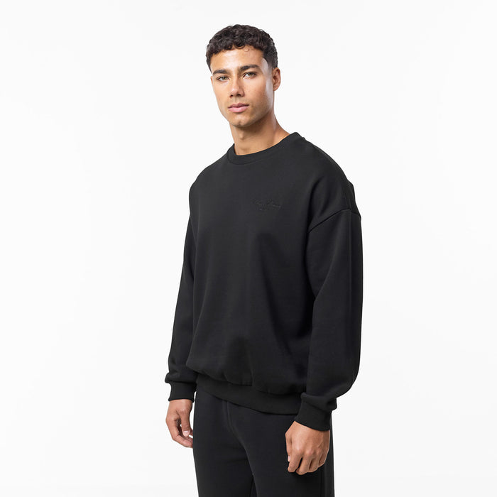 Tonal Signature Open Hem Tracksuit | Black