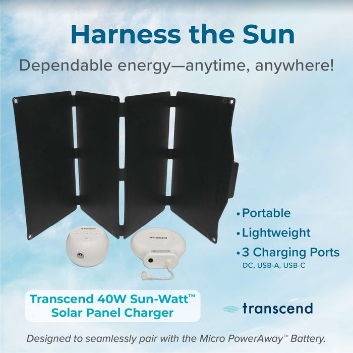 Transcend Sun-Watt™ 40W Portable Solar Panel Charger