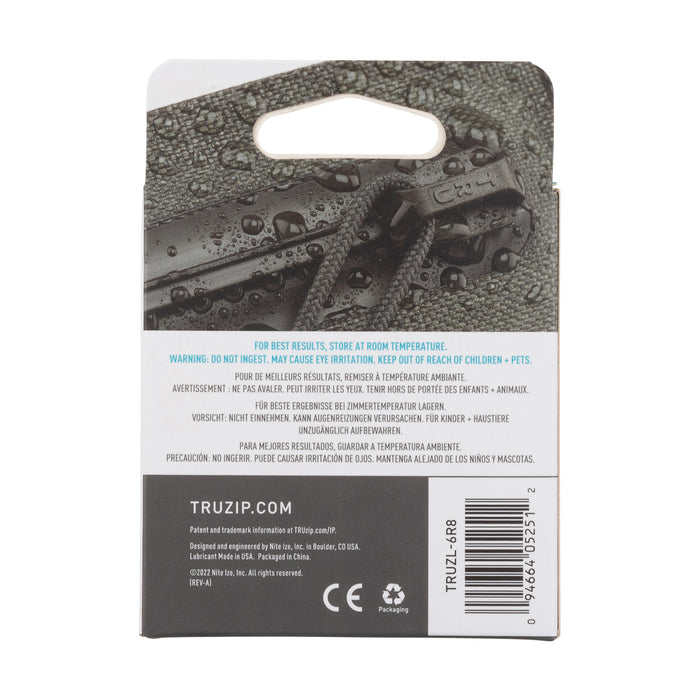 TRU® Zip High Performance Lubricant Wipes, back packaged