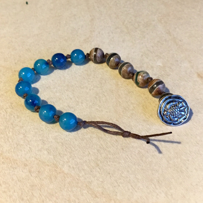Turtle Stone Button Bracelet