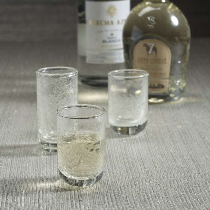Tuscan Handmade Etched Shot Glass - Set of 6 - Drinkware by Carlyle Avenue