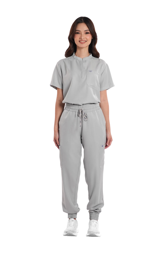 Twill Custom Fit Mandarin Women Scrub Top