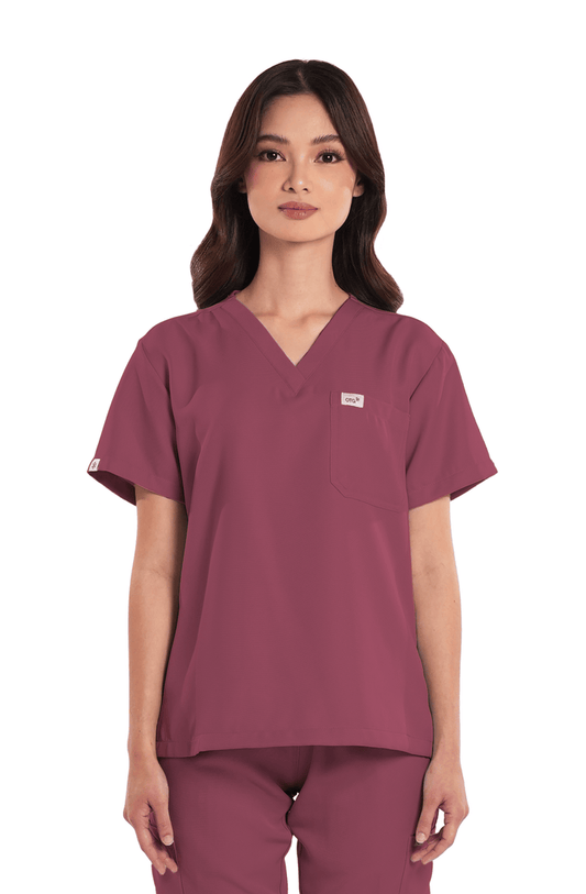 Twill Custom Fit V-Neck Women Scrub Top