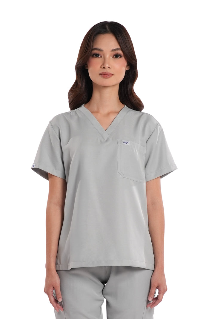 Twill Custom Fit V-Neck Women Scrub Top