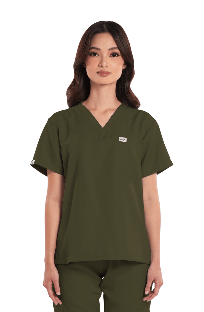 Twill Custom Fit V-Neck Women Scrub Top