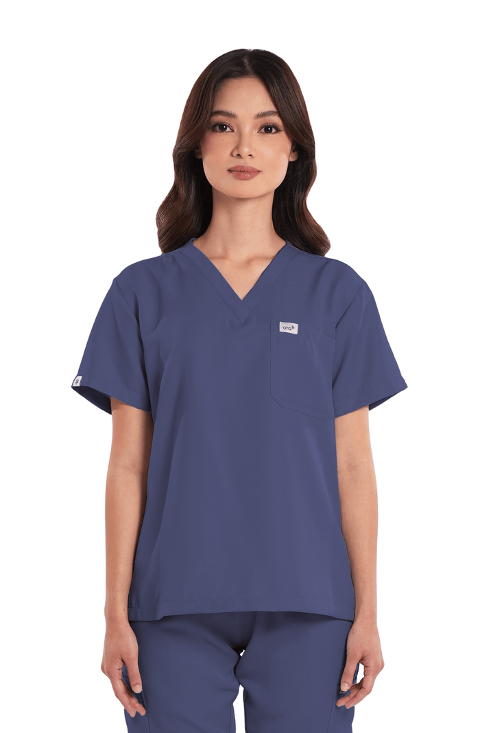 Twill Custom Fit V-Neck Women Scrub Top