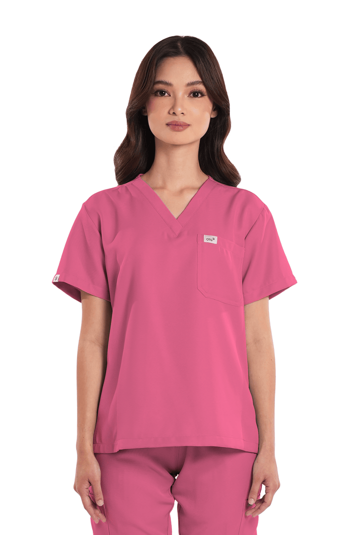 Twill Custom Fit V-Neck Women Scrub Top