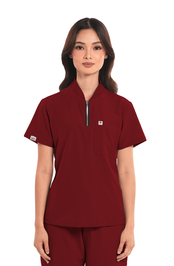 Ultraflex® Custom Fit Half Zipped Women Scrub Top