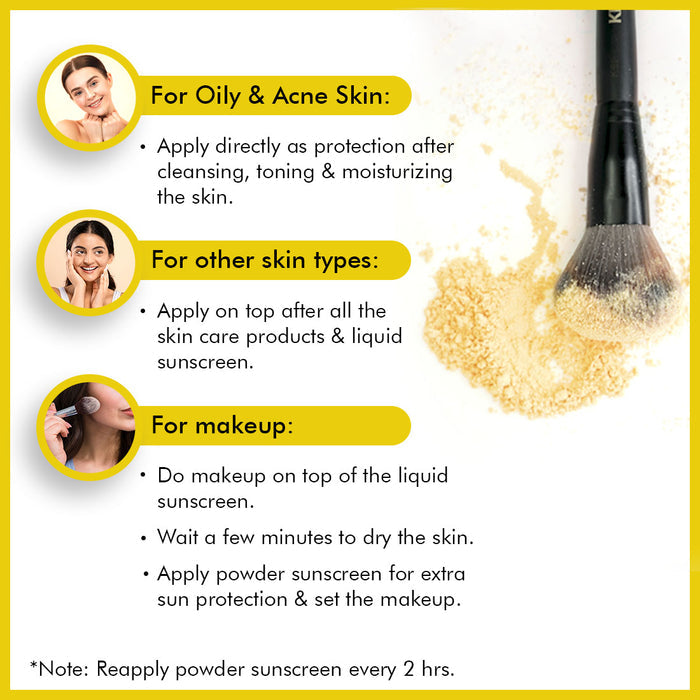 Umbrella Sunscreen Advanced Protection Kit SPF 60 Solution + SPF 50 Powder for Ultimate Sun Defence & Matte Finish - Keya Seth Aromatherapy