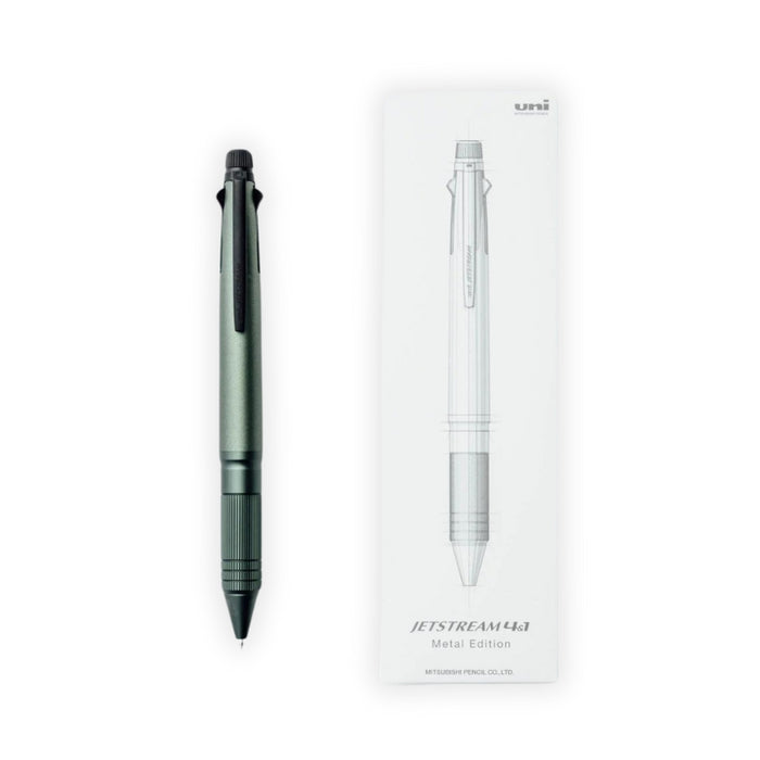Uni-Ball Jetstream 4&1 Ballpoint Pen & Pencil - Metallic Green