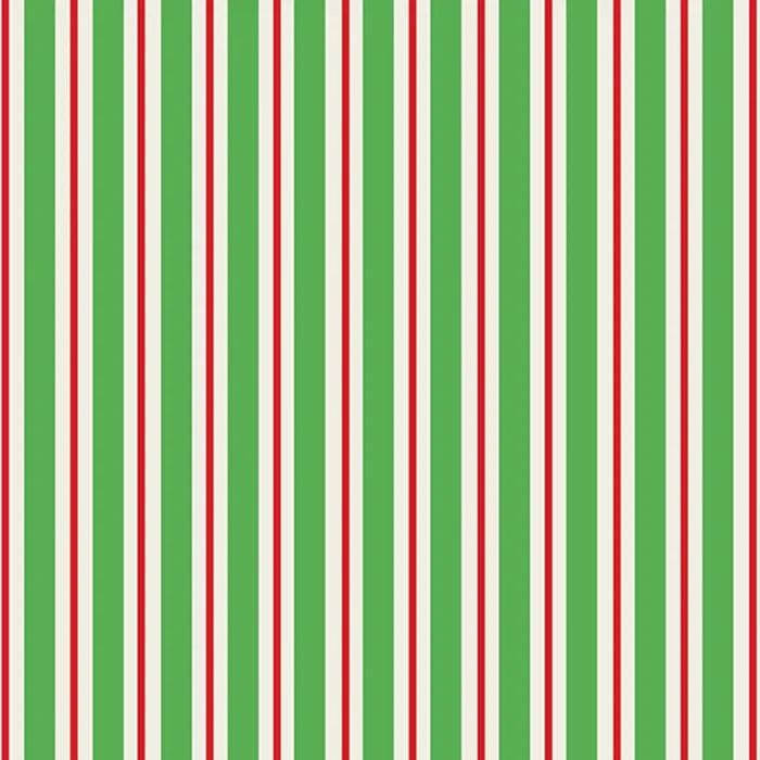 Uniqueco Printed FSCM Elf Duo Stripe Red/Green on Cream