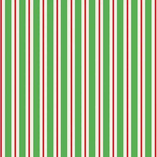 Uniqueco Printed FSCM Elf Duo Stripe Red/Green on Cream