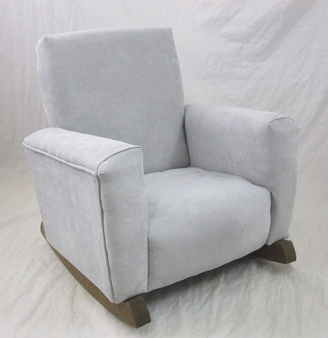 Upholstered Rocker  Buffalo Plaid Blush