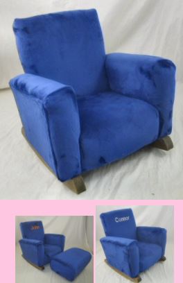 Upholstered Rocker Cape Cod Sail Boats