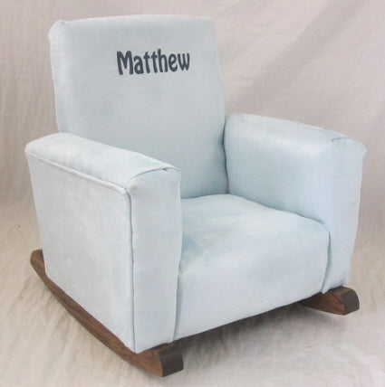 Upholstered Rocker Dark Grey Suede
