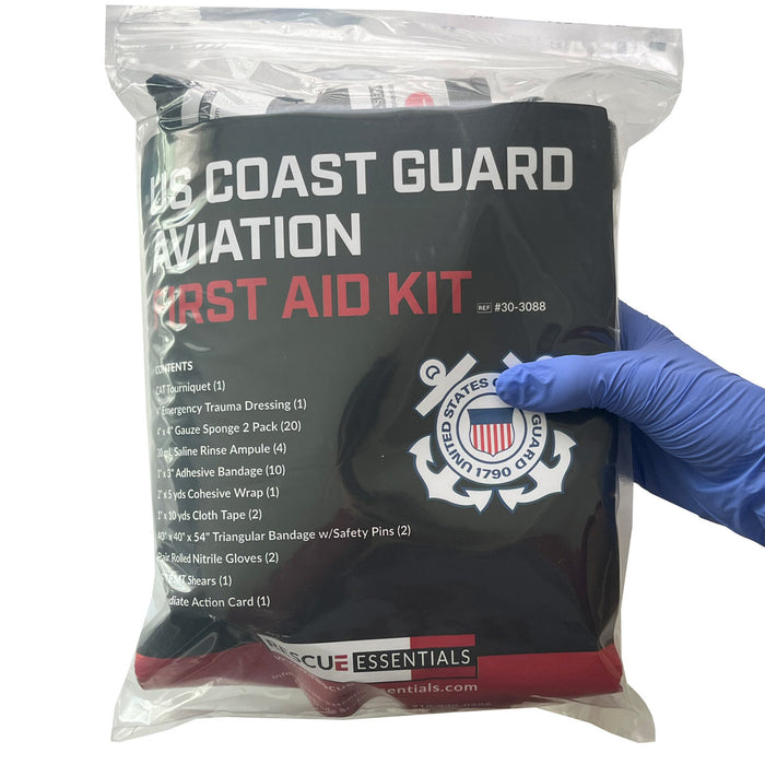 USCG Aircraft First Aid Refill Kit, in hand (front)