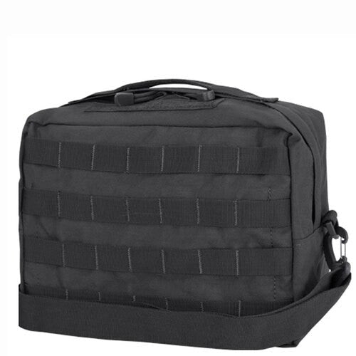 Black Utility Shoulder Bag, front