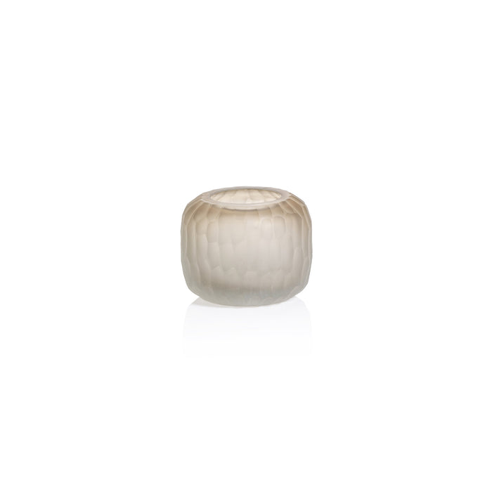 Vallées Cut Glass Vase - Taupe - Vases by Carlyle Avenue