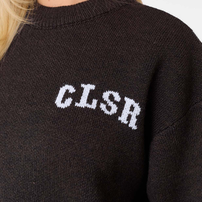Varsity CLSR Knit Crew Neck | Coffee