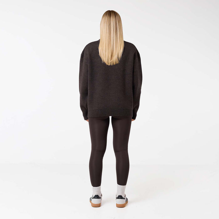 Varsity CLSR Knit Crew Neck | Coffee