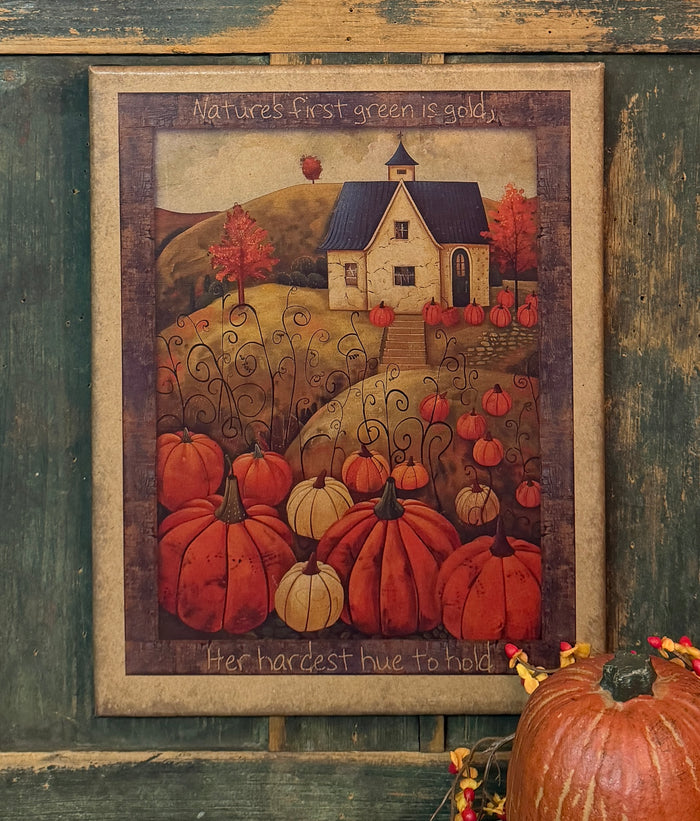 VBD-71 "Primitive House Pumpkin" Canvas Print